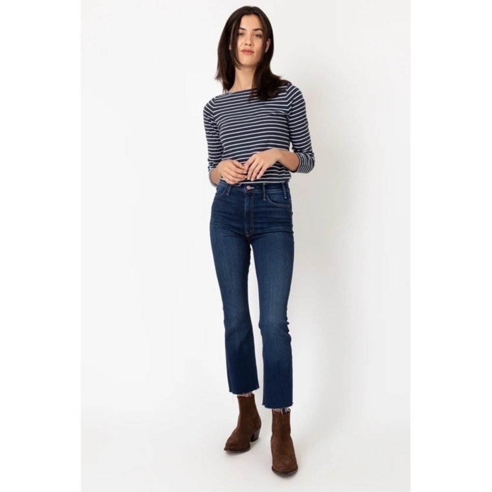 MOTHER the Hustler Ankle Fray‎ Jeans in Home Movie Size 32